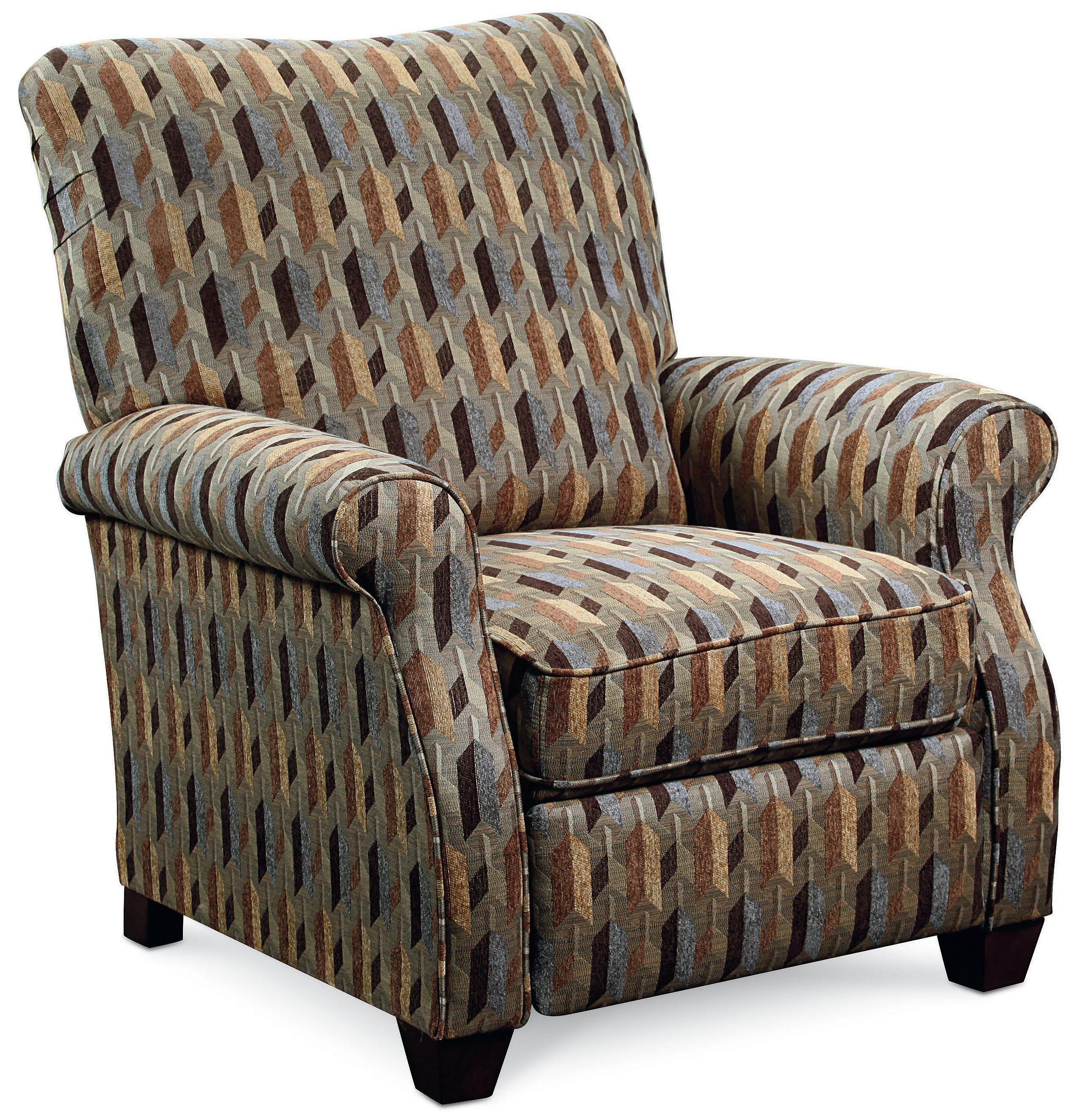 Lane Low Leg Recliners Casual Jill Loleg Recliner with Rolled Arms and Exposed Wood Feet AHFA